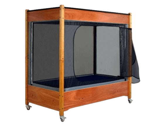 Sleep Safe Insight Side View Wooden Finish Open Door