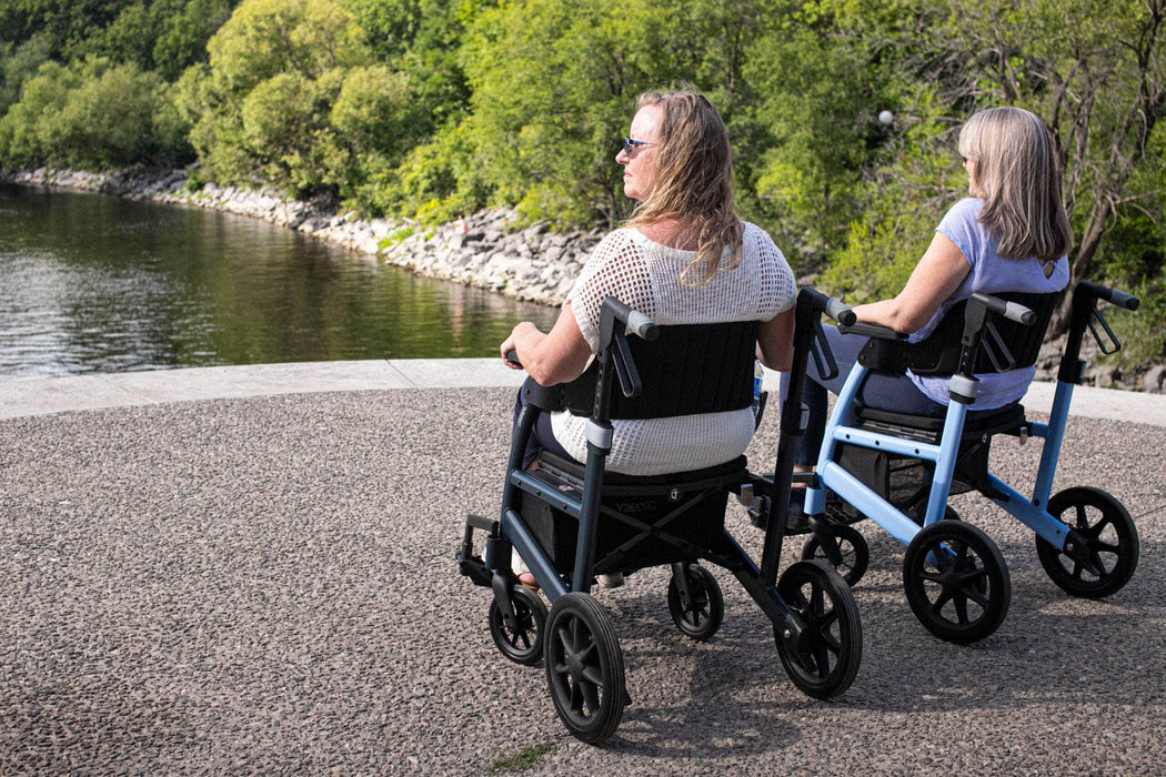 Triumph Prestige All-In-One Rollator Transport Chair Hybrid Walker Wheelchair