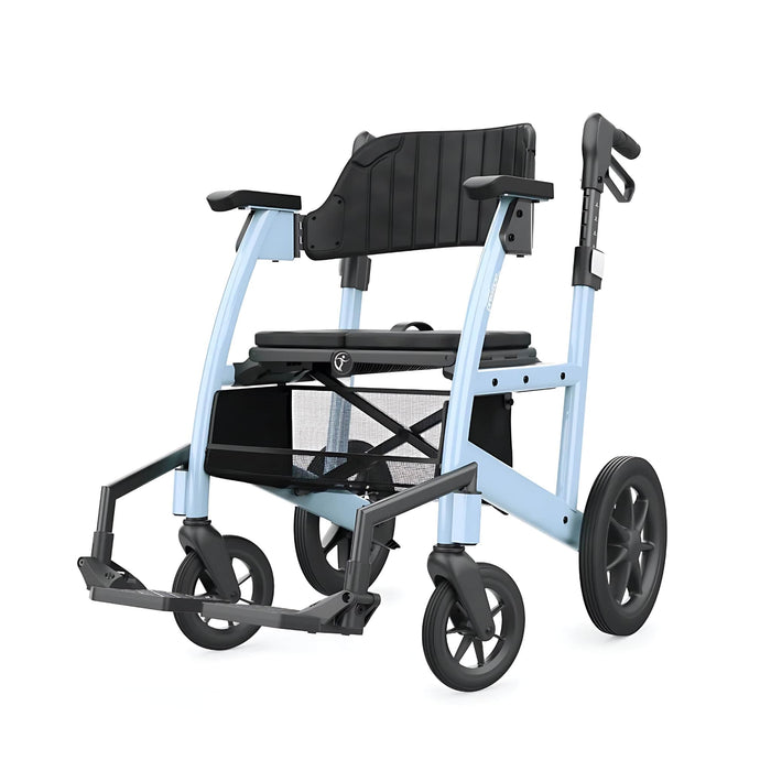 Triumph Prestige Rollator Chair Color Sky Blue Front Left View