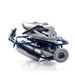 Tzora Feather Light Scooter Driving Folded Blue and White Color