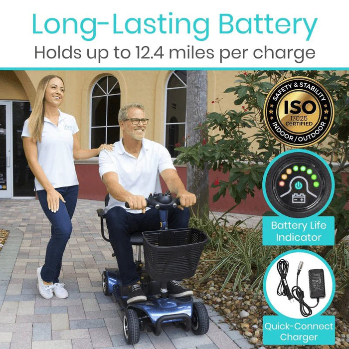 Vive 4 Wheel Mobility Scooter long-lasting Basttery