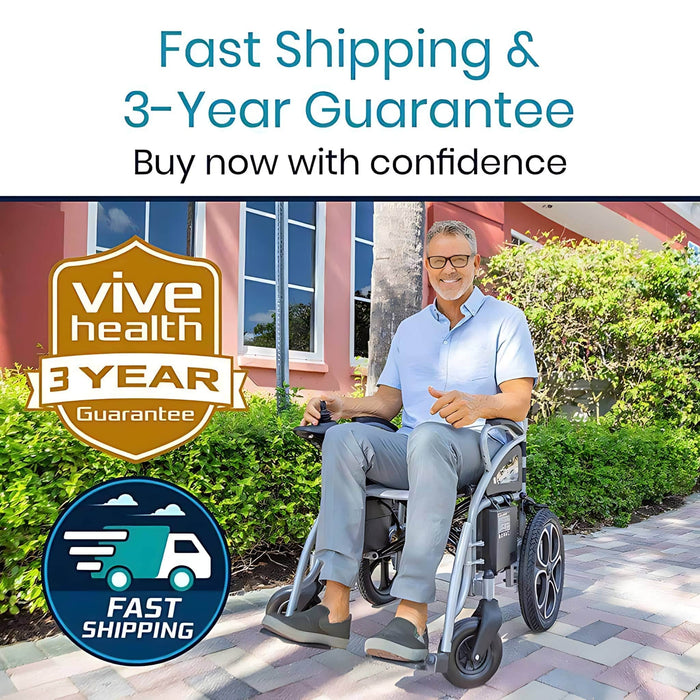 CompactPowerWheelchair-FoldableLongRangeTransportAid-FastShippingand3-YearGuarantee