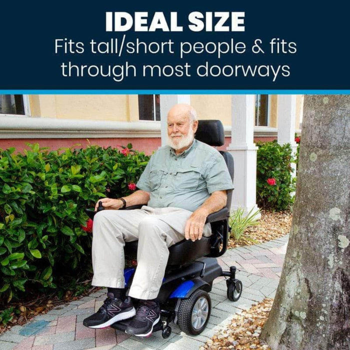 Vive Electric Wheelchair Model V - Ideal Size - Fits Tall and Short People - Fits Through Moost Doorways