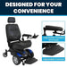 ViveElectricWheelchairModelV-DesignedForYourConvenience-AdjustablePaddedArmrestsandFootrest