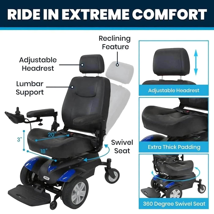 ViveHealthElectricWheelchairModelV-RideInExtremeComfort