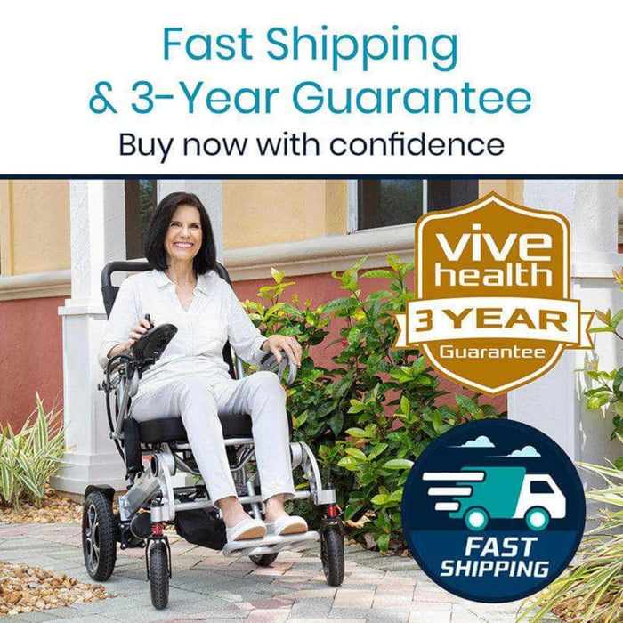 Vive Power Wheelchair - Foldable Long Range Transport Aid - Fast and 3 year Guarantee Buy now with Confidence
