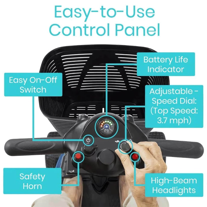 Vive4WheelMobilityScooterEastToUSedControlPanel