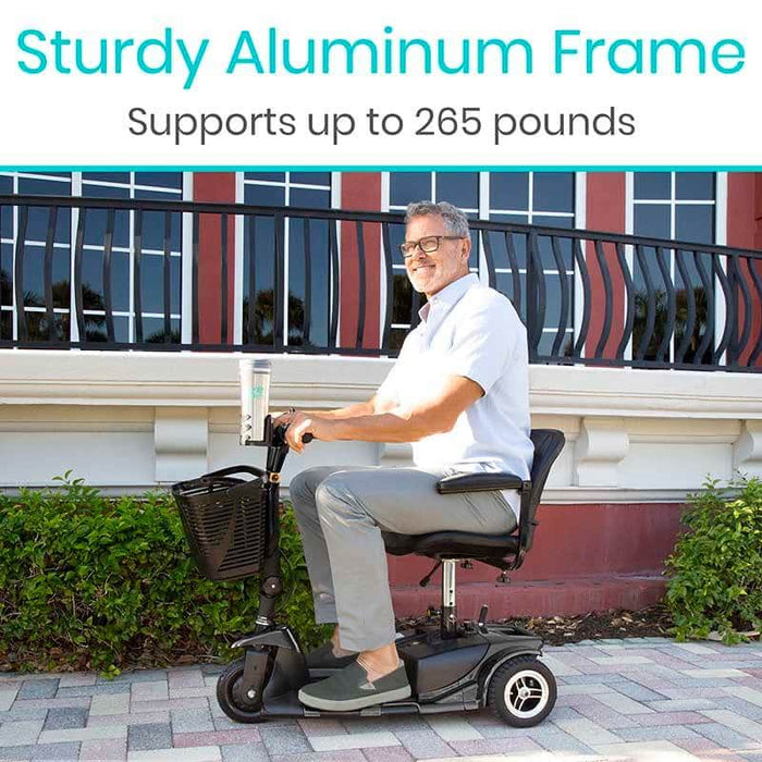 Vive 3 Wheel Mobility Scooter Sturdy Aluminum frame