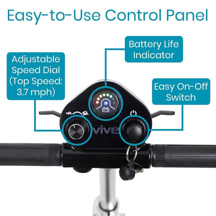 Vive Health Folding Mobility Scooter Easy to use control panel