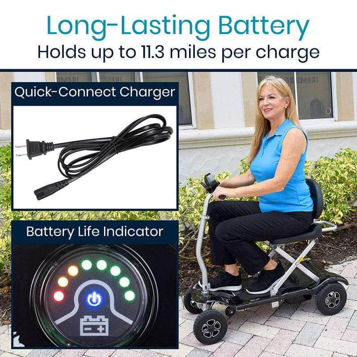 Vive Health Folding Mobility Scooter Long-Lasting Battery