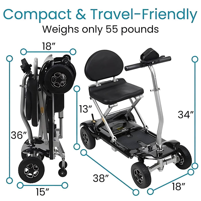 ViveHealthFoldingMobilityScooterCompactandTravel-Friendly-FoldedSizeandUnfoldSize