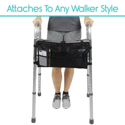 Walker Bag Color Black Attaches to any Walker Style