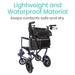 Wheelchair Bag Lightweight and Waterproof Material