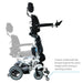 Phoenix II Standing Power Wheelchair caster support detail
