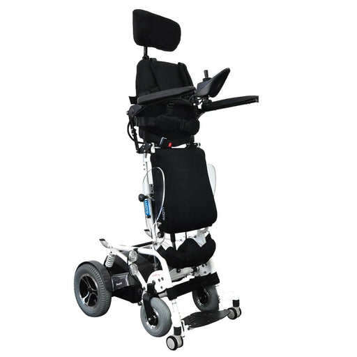 Phoenix II Standing Power Wheelchair in standing position