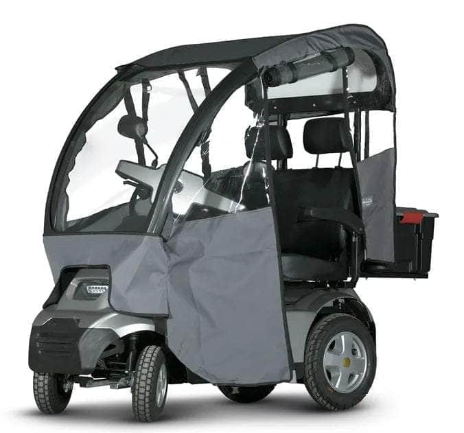 afikim s4 scooter duel seat with rain sides and canopy