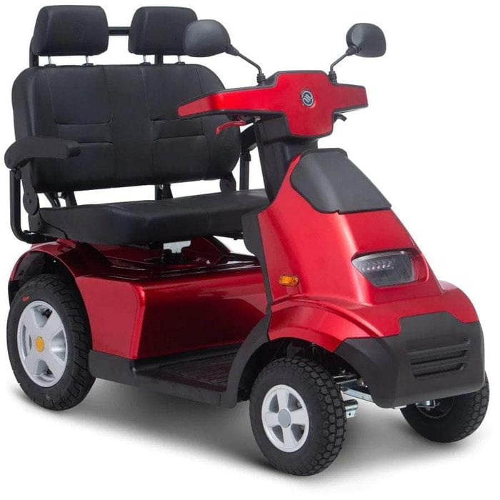 Afiscooter duel seat with standard tires red