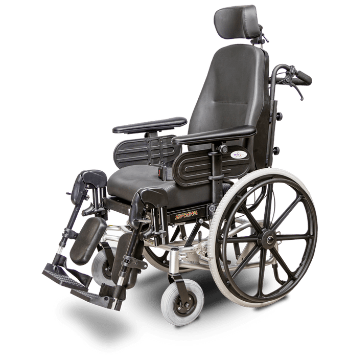 EV Rider Spring Tilt-in-Space Wheelchair Left Side View