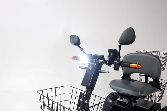 Flashlight on ninja mobility golf cart