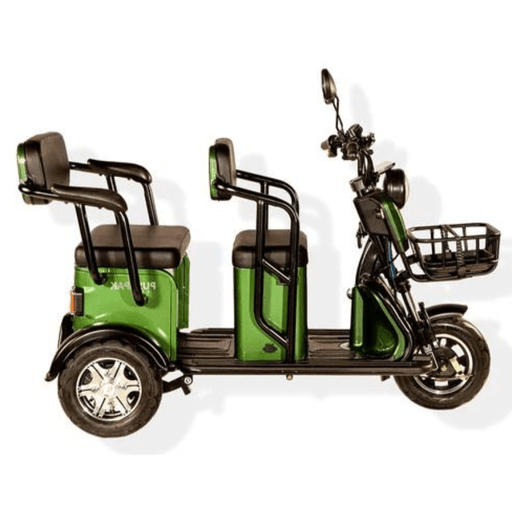 Green Pushpak 3500 two seater side view